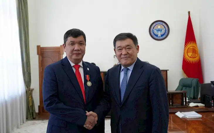 Bishkek Mayor Aibek Dzunushaliev awarded Kazakhstan's 2nd degree Dostyk Order 