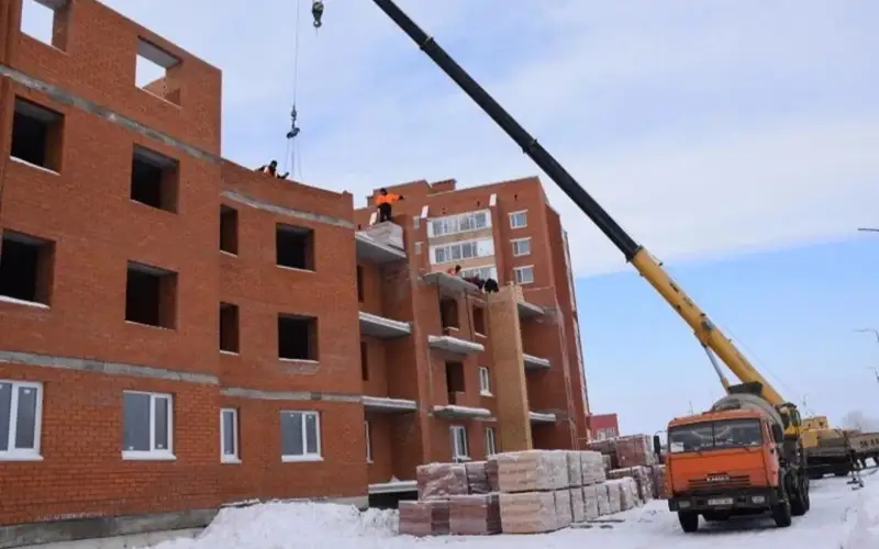 стройка, кирпич, вышка, кран