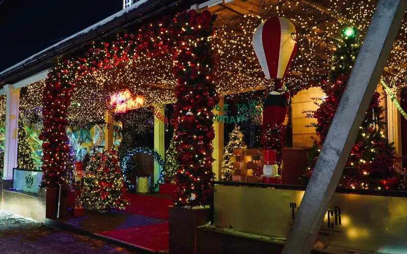 новогоднее оформление Алматы