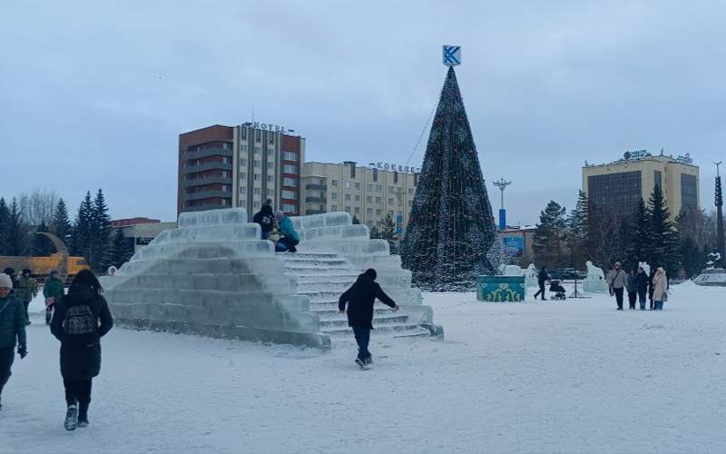 ледовый город в Кокшетау 