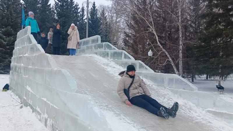 ледовый город в Кокшетау 