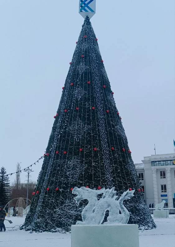 ледовый город в Кокшетау  