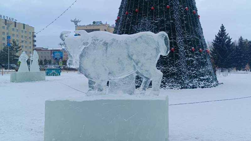 ледовый город в Кокшетау 