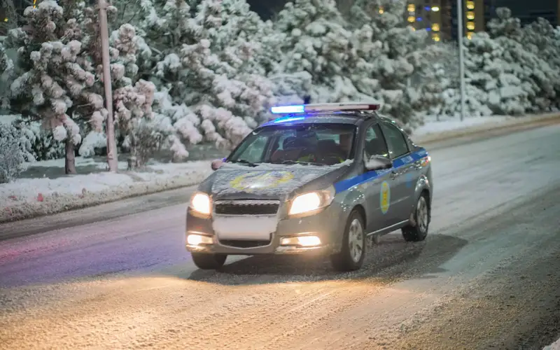 полиция, закрыта дорога, көтайғақ, көлік қозғалысы