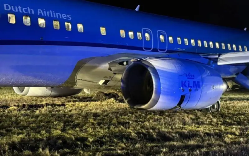 Dutch commercial flight veers off runway in Norway, all onboard unharmed