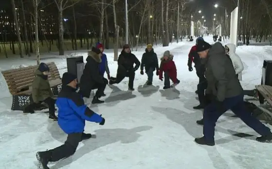 разминка перед новогодним забегом