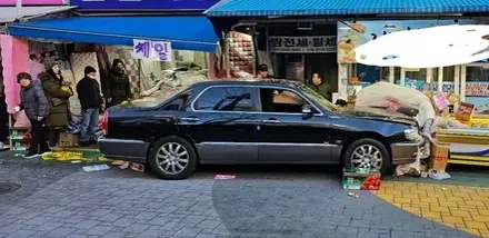 At least 13 injured in car crash at Seoul market