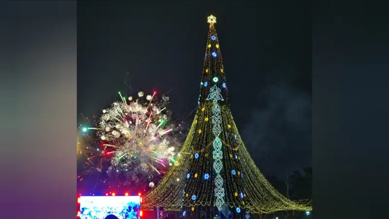 Тысячи павлодарцев встретили Новый год на центральной площади