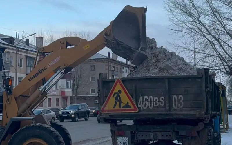 Как очищают от снега Кокшетау