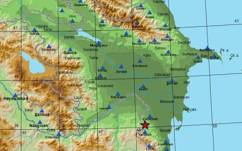 На азербайджано-иранской границе почувствовали землетрясение
