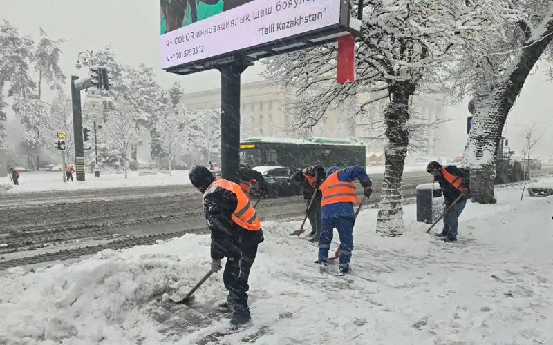 снег в Алматы 
