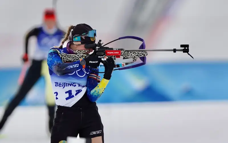 Kazakhstani biathletes compete in Women's Sprint of IBU Biathlon World Cup in Germany