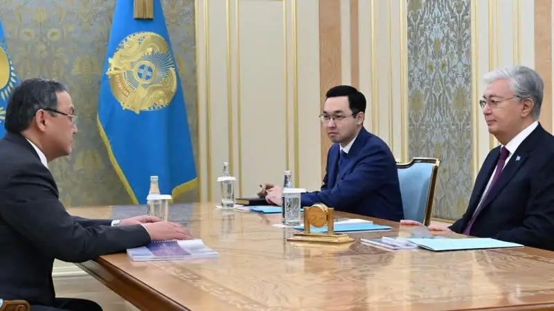 Глава государства принял президента Национальной академии наук Ахылбека Куришбаева