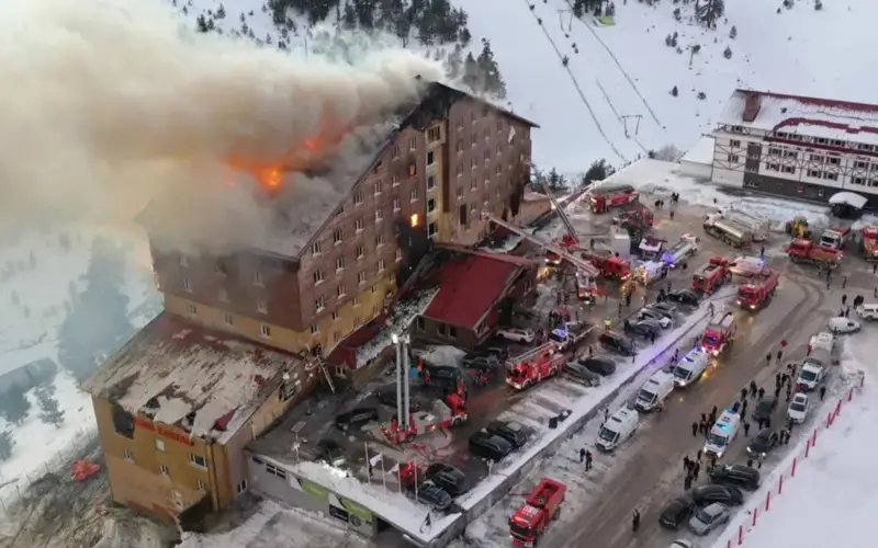 Ski resort fire, Türkiye
