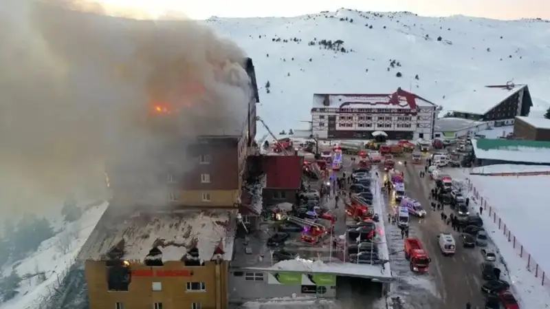 Fire at ski resort 