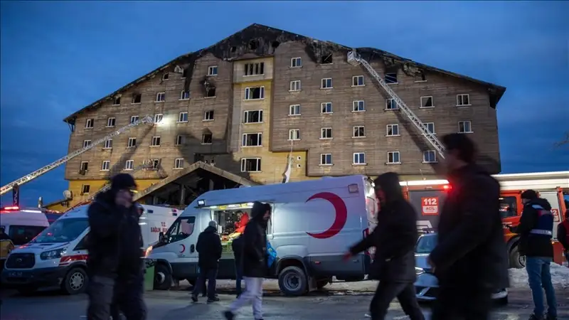 Ski resort fire