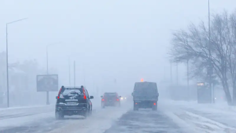 метель, смог, туман, снег, погода, автомобиль, дорога, ауа райы, қар, боран, жол