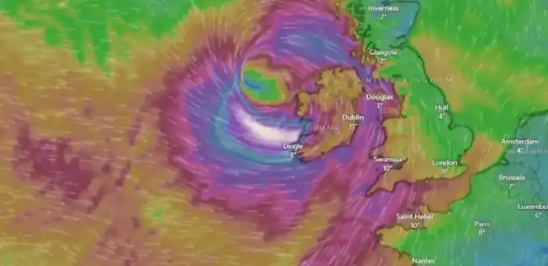 “Эовин” бўрони: Буюк Британияда қизил огоҳлантириш эълон қилинди