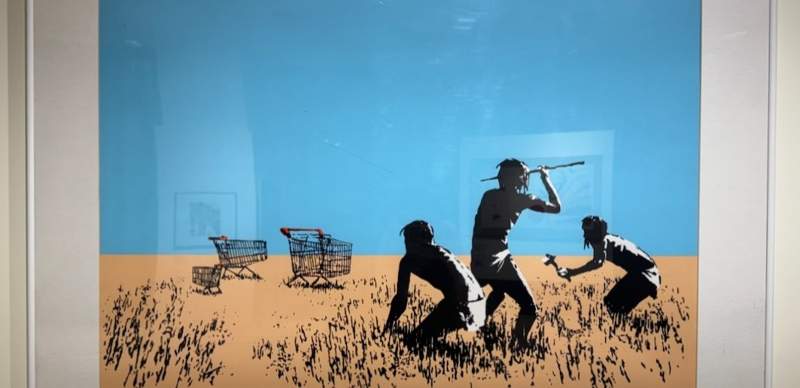 Banksy “Trolley Hunters”, art, picture