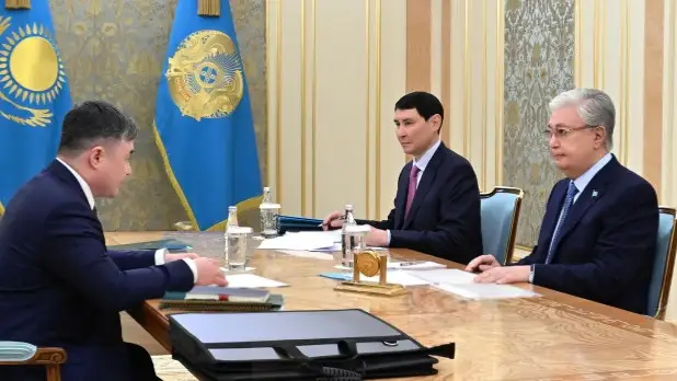 Президент Қасым-Жомарт Тоқаев Ұлттық банк төрағасы Тимур Сүлейменовті қабылдады