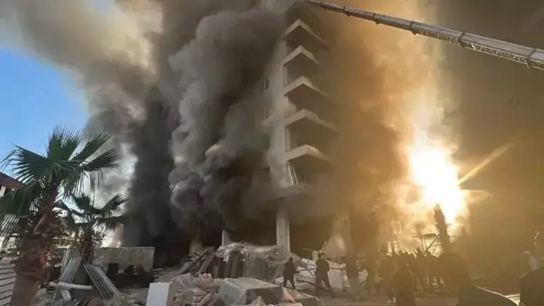 Пожар потушен в строящемся отеле Аланьи