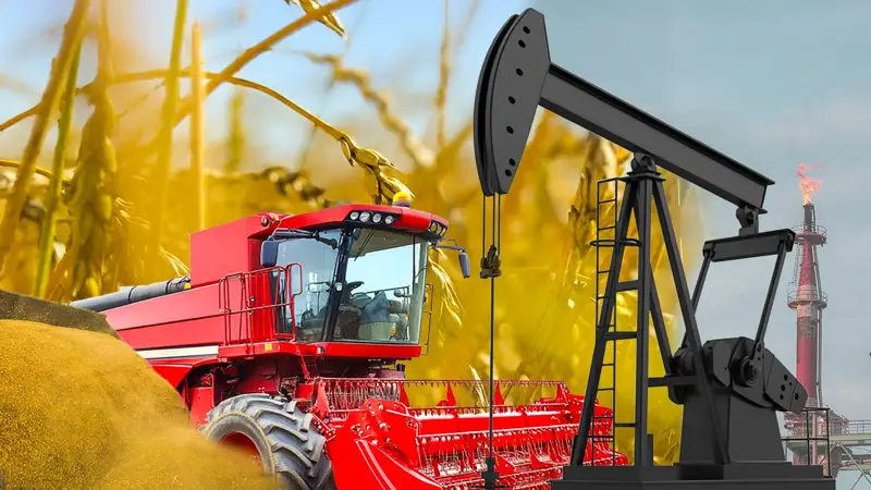 Добыча нефти и рекордный урожай зерна