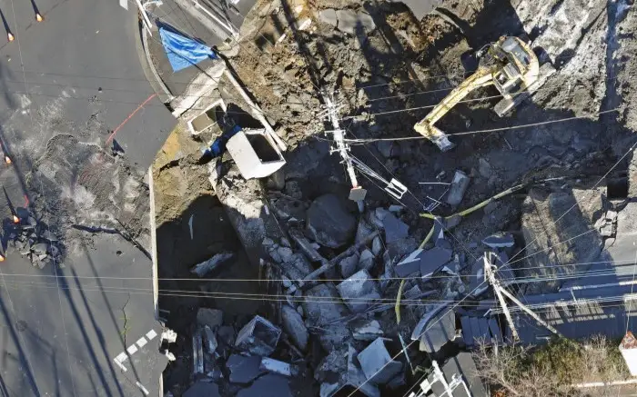 Sinkhole in Tokyo