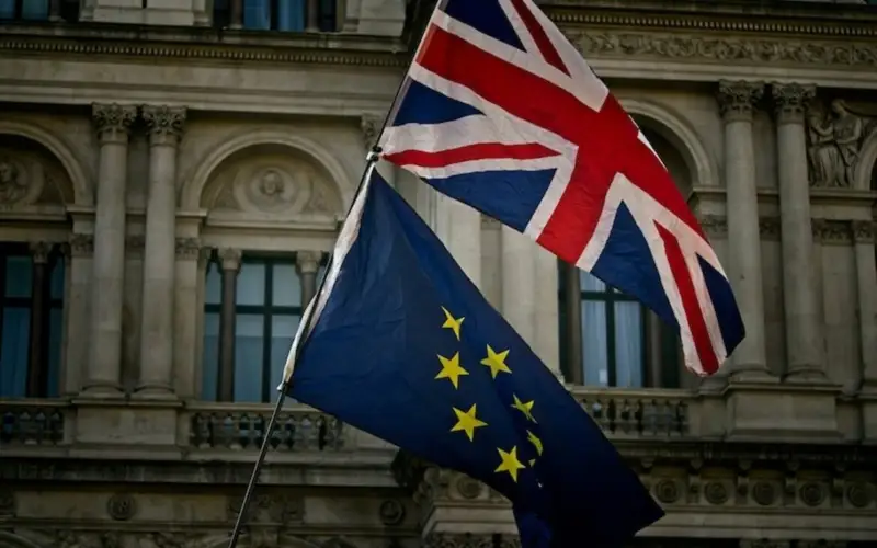 British and EU flags