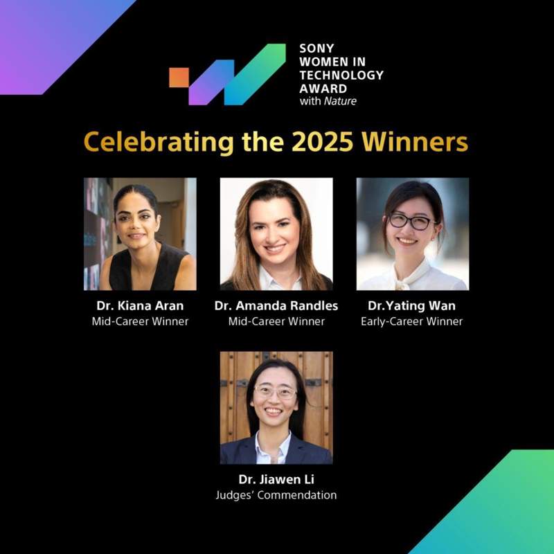 三位女科学家获首届&ldquo;索尼&mdash;《自然》技术女性奖&rdquo;