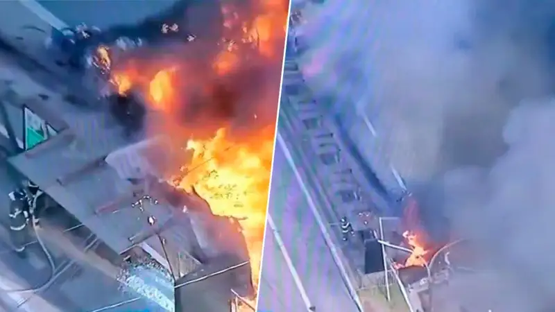 Самолет упал на оживленный проспект в Бразилии