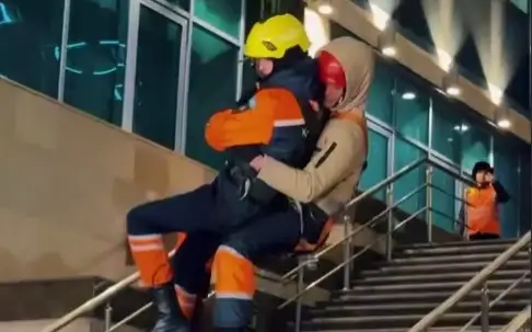 спасение из здание КТЖ