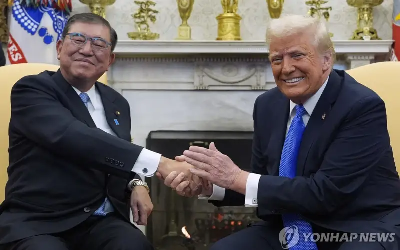 Donald Trump and Shigeru Ishiba 