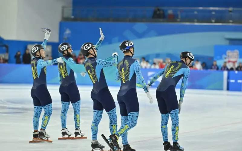 Kazakhstan's short track speed skating team pockets gold at Asian Winter Games Harbin 2025 in China