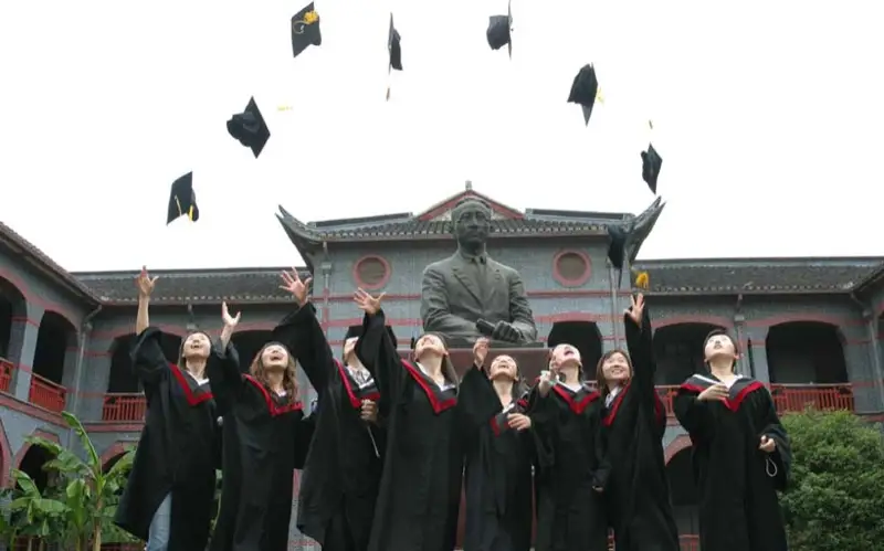 студенты в Китае