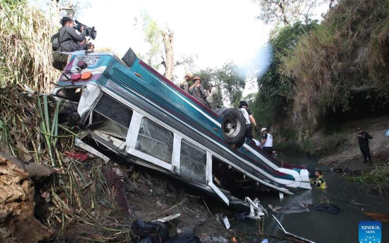 At least 51 people were killed after a bus carrying 75 people plunged into a ravine in Guatemala City on Monday, the firefighters' spokesperson confirmed. 