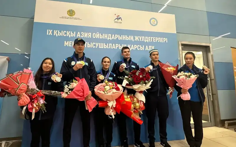 Six Kazakhstani Asian Winter Games medal winners land at Almaty airport