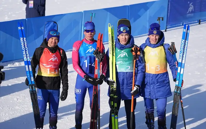 Kazakh men’s biathlon squad grabs silver at Asian Winter Games 2025