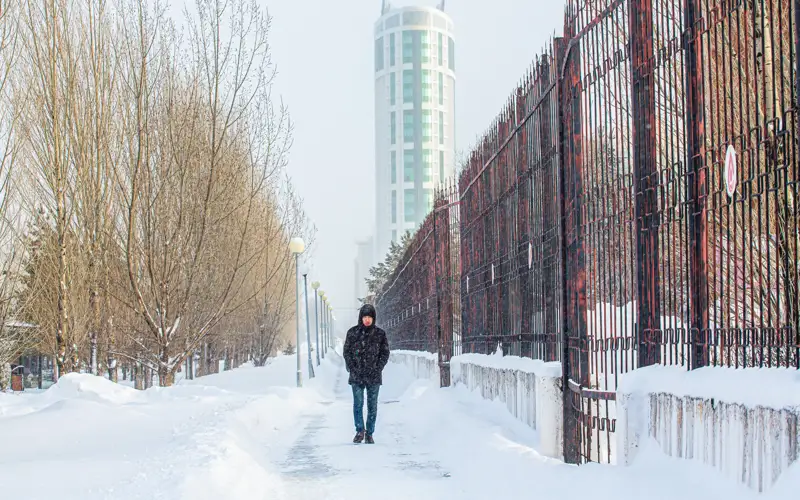 погода, снег, люди