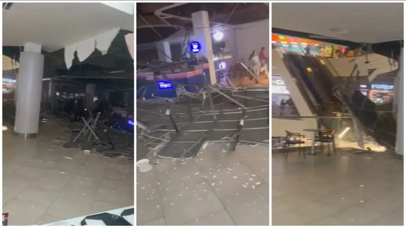 Ekibastuzda saýda úıiniń tóbesi opyrylyp qaldy