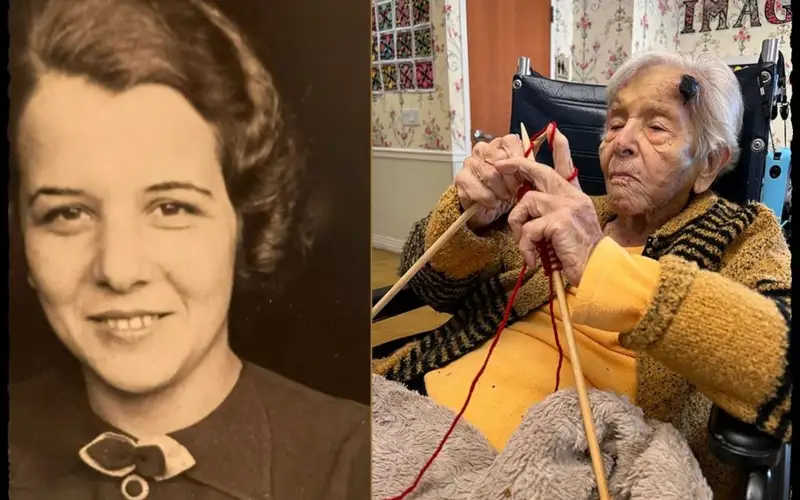 Роуз Жирон в молодости и в 110 лет