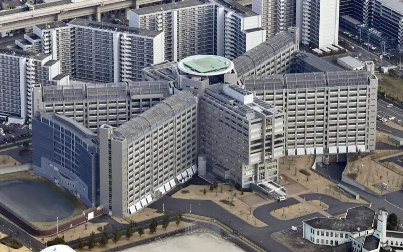 File photo taken from a Kyodo News helicopter on March 5, 2019, shows the Tokyo Detention House. 