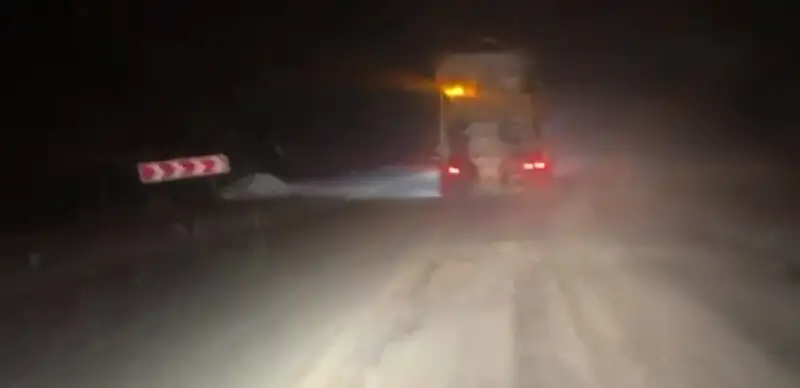 закрытие дорог из-за бурана