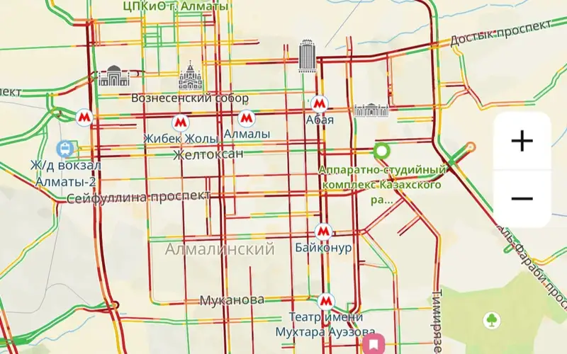 Алматыдағы кептеліс