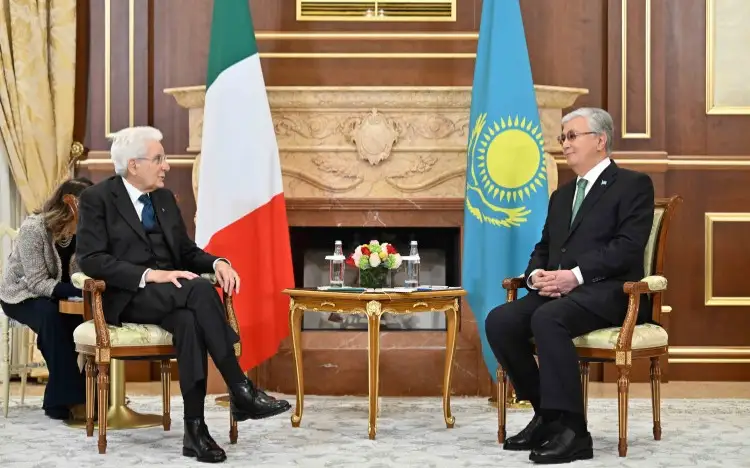 Kassym-Jomart Tokayev and Sergio Mattarella 