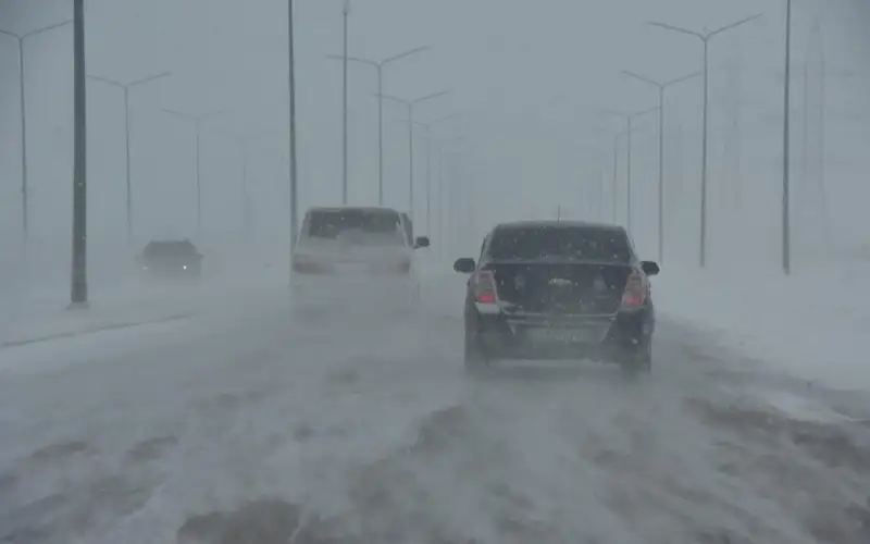 погода, боран, метель, дорога