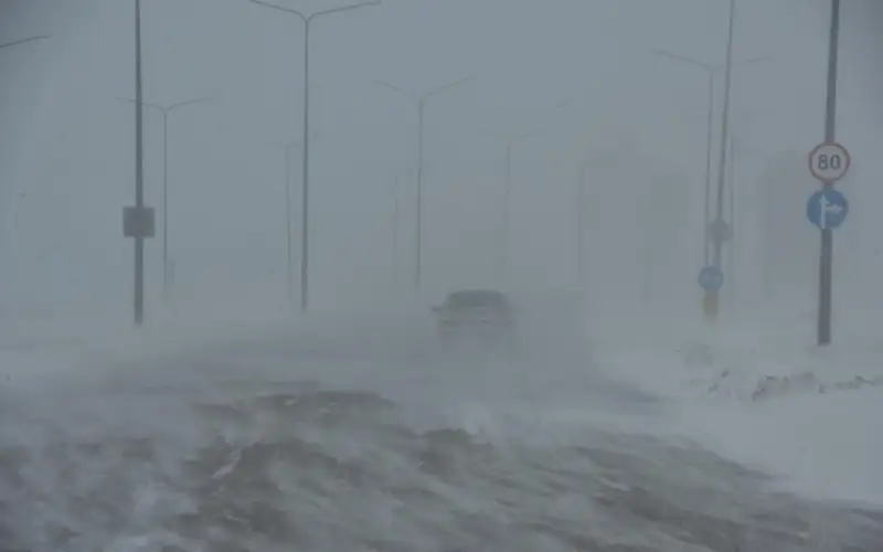 погода, боран, метель, дорога