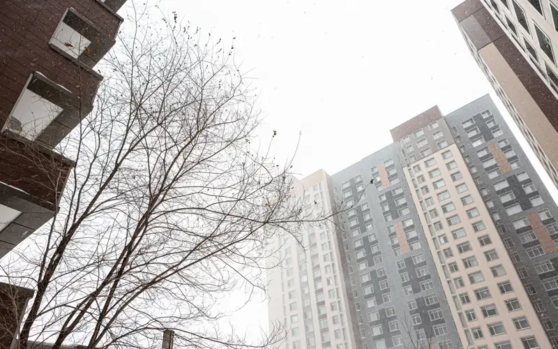 погода, зима, строительство, дома