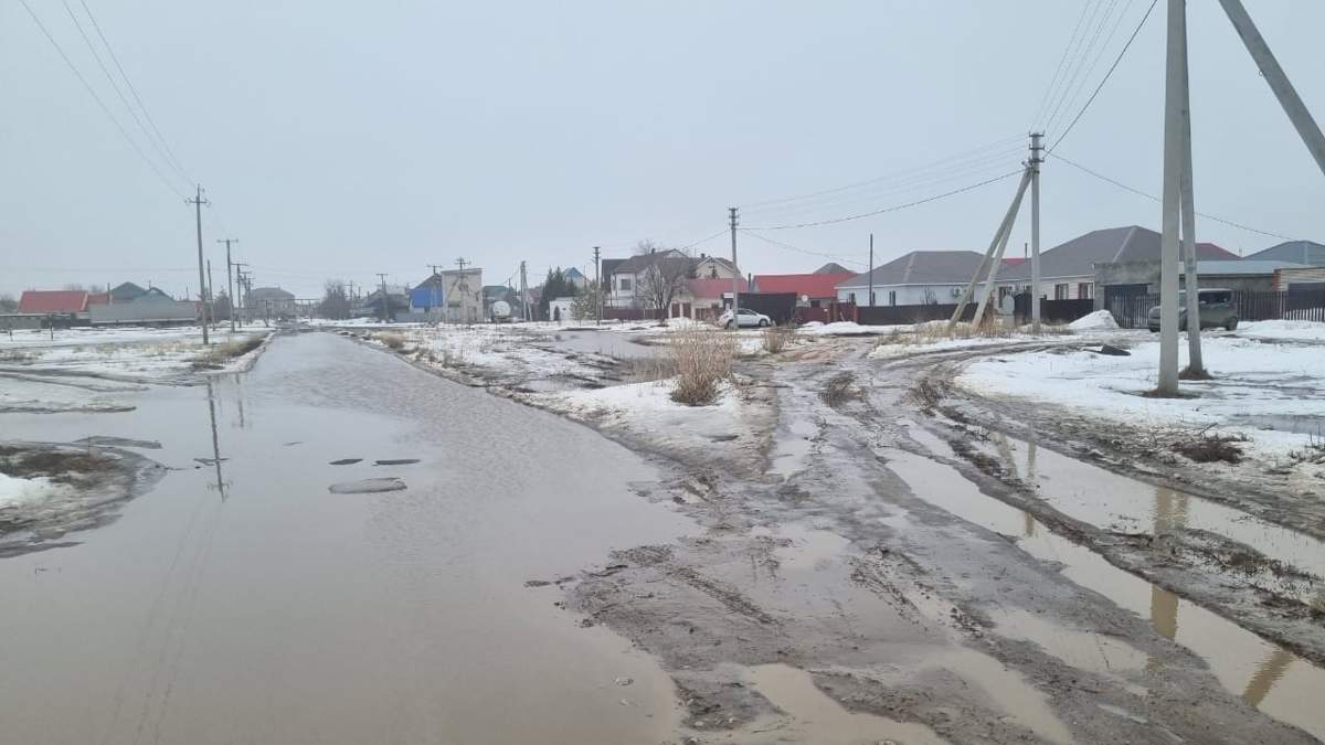 Батыс Қазақстанда ауыл көшелерінің суға толғаны рас па