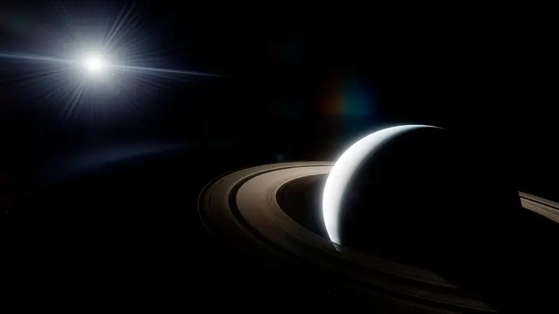 Saturn, moon