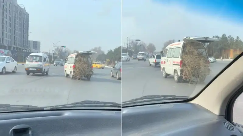 Ózbekstanda jedel járdem kóligimen otyn tasyǵan júrgizýshi qyzmetinen bosatyldy